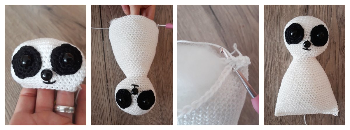 Blog-Inhaltsbild für 'Spieluhr Panda Paco, kostenlose Häkelanleitung'